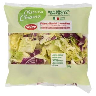 Selex Natura Chiama Insalata Mista con Cipolla Lavata e Pronta per il Consumo 200 g