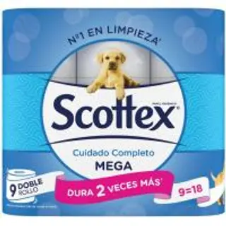 Papel Higiénico Scottex Megarollo, Paquete 9 Rollos