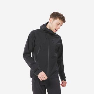 Chaqueta Impermeable Montaña Y Trekking Hombre Quechua Mh500 S Negro