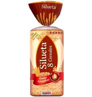 Pan Molde Bimbo Silueta Sin Corteza 8 Cereales 450 G
