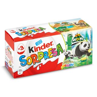 Huevos De Chocolate Con Sorpresa 3 Unidades Kinder Caja 60 G