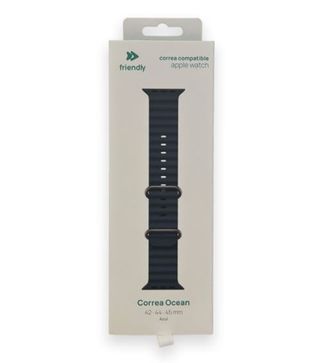 Correa De Silicona Friendly Azul Ocean Para Apple Watch 42/44/45Mm (8436589917026)