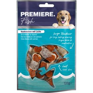 Premiere dog chew snack bones 120g salmone