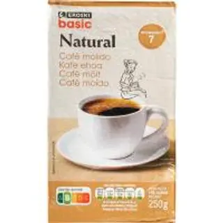 Café Molido Natural Eroski Basic Paquete 250 G (8484214)