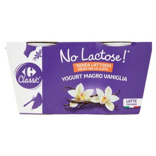 Carrefour Classic No Lactose!* Yogurt Magro Vaniglia 2 x 125 g