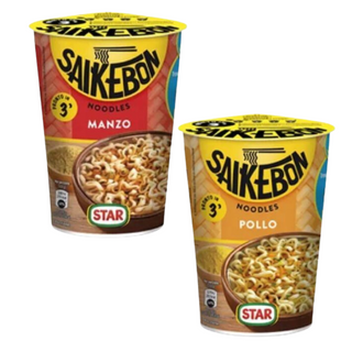 Pack Saikebon Noodles Manzo 60g	+ Saikebon Noodles Pollo 60g