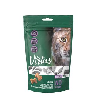 Virtus cat crunchy snack con anatra e mirtilli 50g 50g