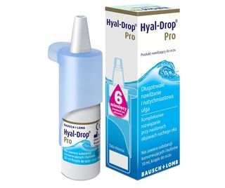 Hyal-Drop Pro, Nawilżające krople do oczu, 0,24% hialuronianu sodu