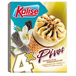 Kalise helado pivot vainilla madagascar 4 unidades 280 g