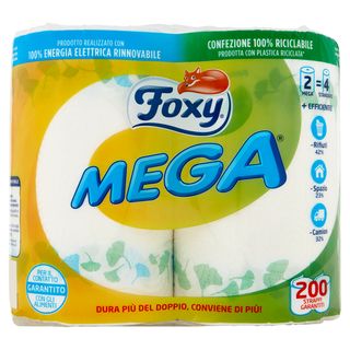 Foxy Mega carta cucina 2 maxi rotoli 2 veli decorati