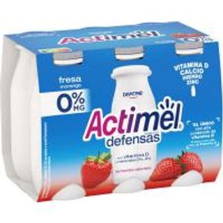 Yogur Líquido Actimel Desnatado Fresa Danone 6X100 Ml. (8932279)