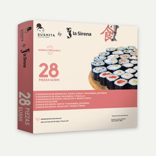 Sushi Caja 28 Piezas Sushita 500 Gr.