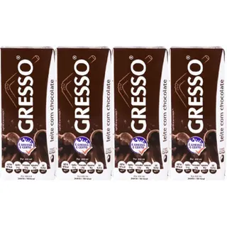 Gresso Leite com Chocolate Pack 4 unidades embalagem 200 ml - 20616200158