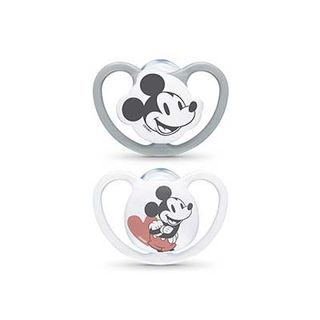 Space Mickey Gris Silicona 6-18 Meses L-2 Nuk (4008600404828)