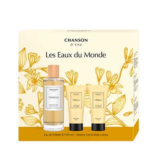 Set Les Eaux Du Monde Vainilla 3 Piezas Eau De Toilette 100 Ml Vaporizador + Gel De Baño 50 Ml + Locion Corporal 50 Ml Chanson D`Eau 121620 (3616305886804)