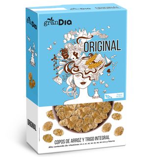 Cereales Copos De Arroz, Trigo Integral Y Cebada Gran Dia Caja 500 G