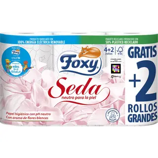 Papel Higiénico Decorado Seda 3 Capas, Paquete 6 Unidades