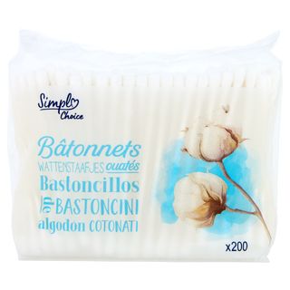 Simpl Choice Bastoncini Cotonati 200 pz
