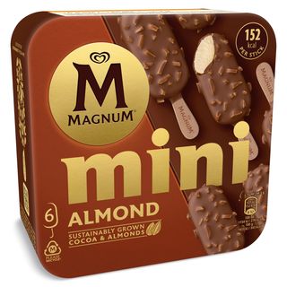 Helado Mini Bombón Almendras 6 Unidades Magnum Caja 266 G