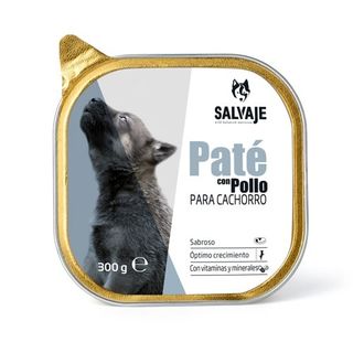 Salvaje Puppy Pollo En Paté Tarrina 0.3Kg
