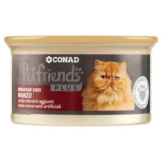 CONAD Petfriends Plus Mousse con Manzo 85 g - 8003170075276