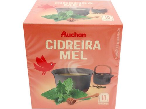 INFUSÃO AUCHAN:CIDREIRA C/AROMA DE MEL 10 SAQ