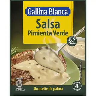 Salsa Pimienta Verde, Sobre 50 G