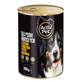 Activ Pet Karma dla psa z sercami z kurczaka i ryżem brązowym, 400 g