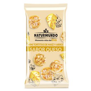 Mini Tortitas De Maíz Y Arroz Sabor Queso Naturmundo De Dia Bolsa 75 G