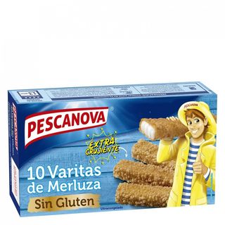 Varitas De Merluza Empanadas Extracrujientes Sin Gluten 300 Gr.