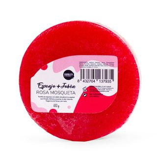 Esponja Artesanal Con Jabón Rosa Mosqueta Bubbles&Colors 100 Gr (276004)