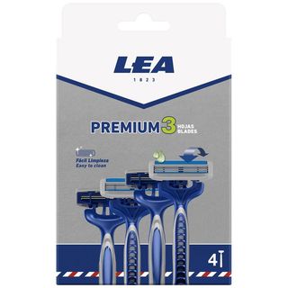 Maquinilla Desechable Premium 3 Hojas 4 Unidades