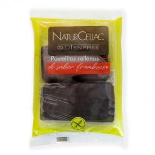 Pastelitos Rellenos De Frambuesa Con Cobertura De Cacao Naturceliac Sin Gluten Pack De 2 Unidades De 60 G.
