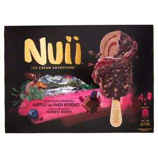 NUII Cioccolato Fondente e Mirtilli dei Paesi Nordici 4x66g