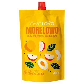 OwoLovo Mus 100% z owoców morelowo, 200 g
