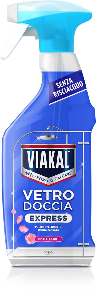 VIAKAL DETERGENTE ANTICALCARE VETRO DOCCIA EXPRESS FIORI ELEGANTI SPRAY 470ML PRO5270
