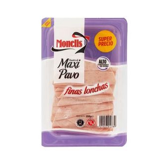 Fiambre Maxi Monells Pavo Finas Lonchas 350 G