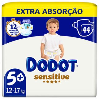 Dodot Fraldas Sensitive T5+,12kg-17kg, 44 Un