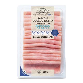 Jamón Cocido Extra Reducido En Sal Nuestra Alacena De Dia Sobre 200 G