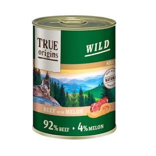 True Origins Wild Adult Ternera Y Melón Lata Para Perros 0.4Kg