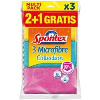 Bayeta Microfibra Collection Spontex, Pack 2+1 Ud (24880247)