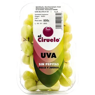  Uva Sin Pepitas En Bandeja (500 G Aprox)