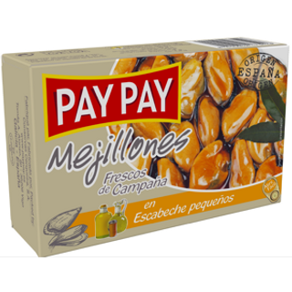 Mejillones En Escabeche Pequeños 70gr Pay-pay
