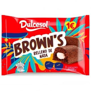 Brown´S Relleno De Nata Dulcesol 3 Ud.
