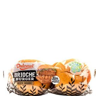 DULCESOL Pan De Hamburguesa Brioche 4 Unidades