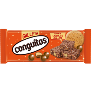 Turron Chocolate y Galleta 180 Gr Conguitos