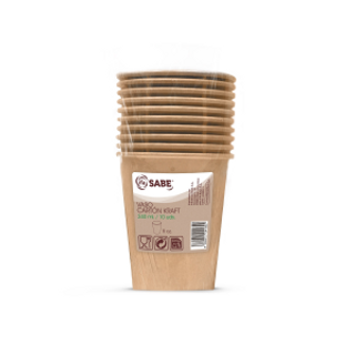 SABE Vaso Carton Kraft  240Ml Envoltorio 10 Unid. Sabe