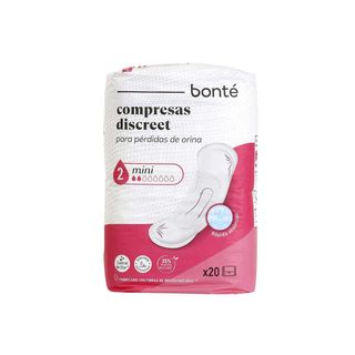 Compresas Incontinencia Mini Bonté 20 Uds (297979)