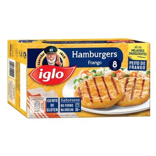Hambúrguer de Frango sem Glúten Capitão Iglo (emb. 480 gr (8 un))