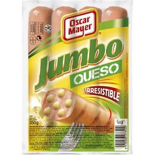 Salchichas Jumbo De Queso Oscar Mayer, Sobre 350 Gr. (5343280)